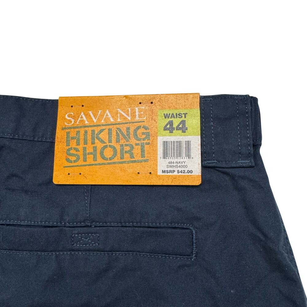 SAVANE *NEW* Hiking Shorts in Navy Blue Size 44 Mens Cotton Blend Cargo Pockets - Picture 4 of 8